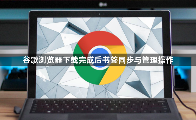 谷歌浏览器下载完成后书签同步与管理操作1