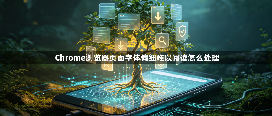 Chrome浏览器页面字体偏细难以阅读怎么处理1