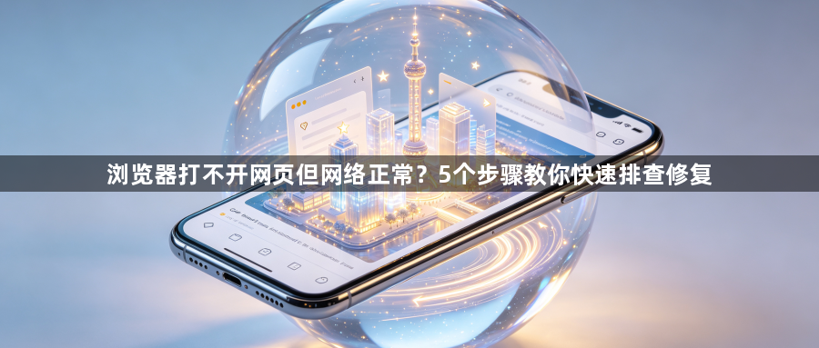 浏览器打不开网页但网络正常？5个步骤教你快速排查修复1