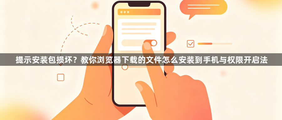提示安装包损坏?教你浏览器下载的文件怎么安装到手机与权限开启法1