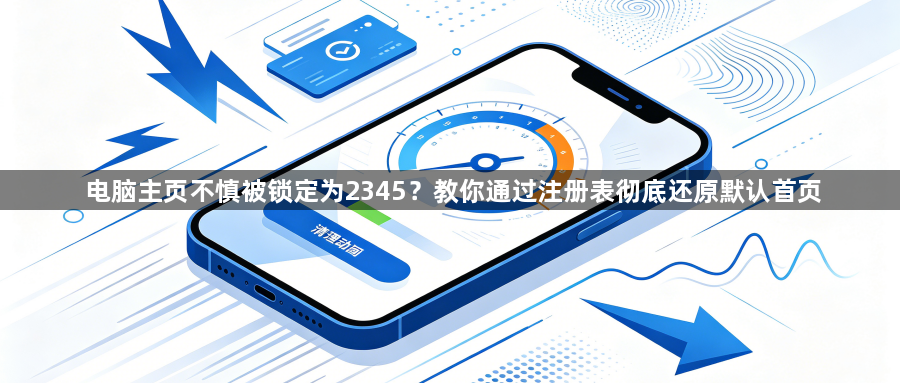 电脑主页不慎被锁定为2345?教你通过注册表彻底还原默认首页1