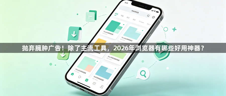 抛弃臃肿广告!除了主流工具,2026年浏览器有哪些好用神器?1