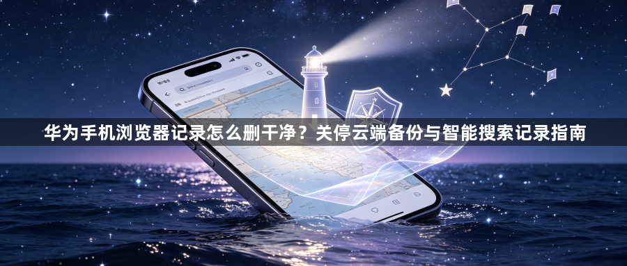 华为手机浏览器记录怎么删干净?关停云端备份与智能搜索记录指南1