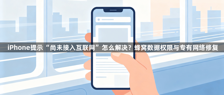 iPhone提示“尚未接入互联网”怎么解决？蜂窝数据权限与专有网络修复1