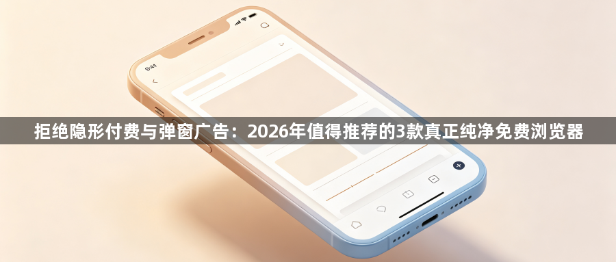 拒绝隐形付费与弹窗广告:2026年值得推荐的3款真正纯净免费浏览器1