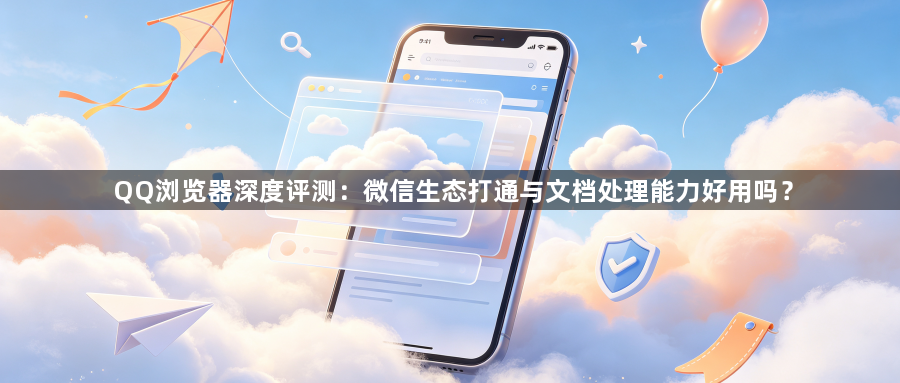 QQ浏览器深度评测：微信生态打通与文档处理能力好用吗？1