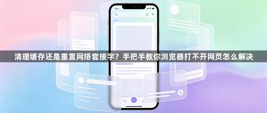 清理缓存还是重置网络套接字?手把手教你浏览器打不开网页怎么解决1