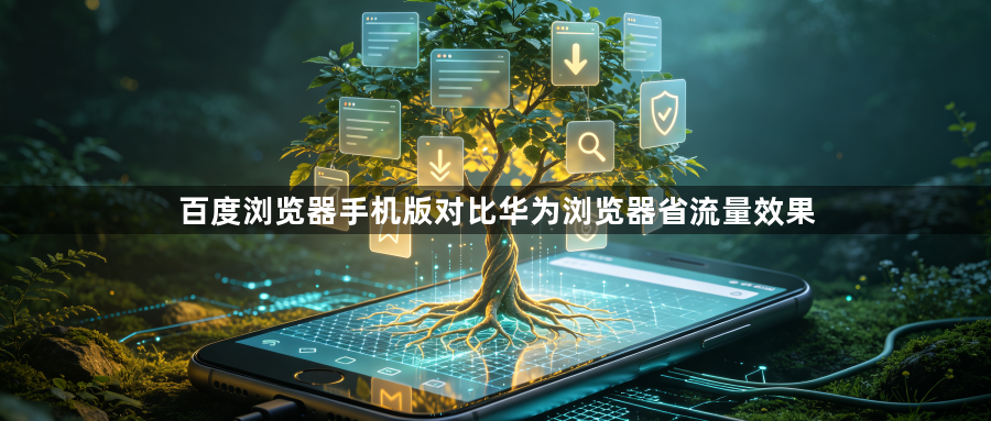 百度浏览器手机版对比华为浏览器省流量效果1