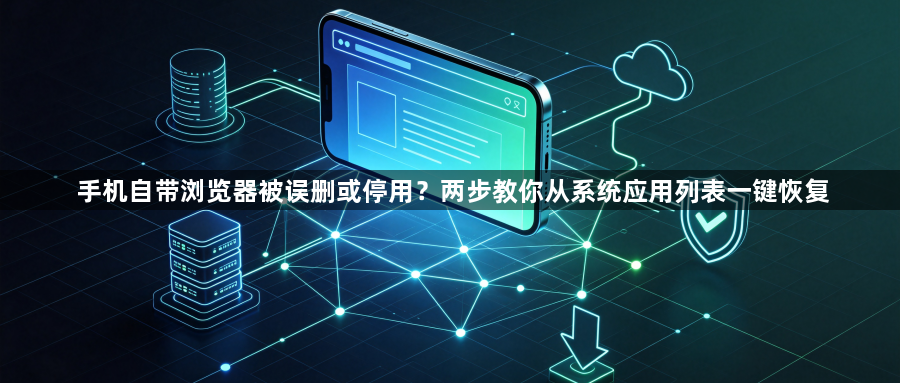 手机自带浏览器被误删或停用?两步教你从系统应用列表一键恢复1