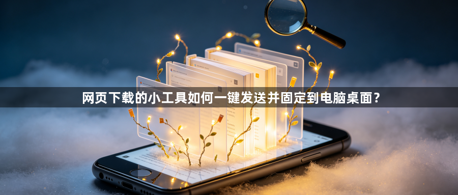 网页下载的小工具如何一键发送并固定到电脑桌面？1